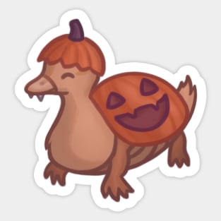 Spooky Turtle Duck Sticker